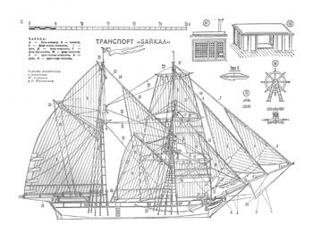Transport Baykal High detailed scale ship model plan