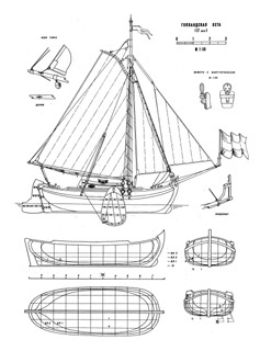17th cenury Holland Yacht ship model plans