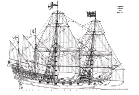 HMS Mayflower ship model plans 