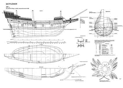 Mayflower ship model plans