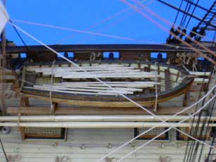 Brig Mercury. Sailing model ship.